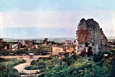 Las ruinas de Clermont-en-Argonne, al oeste de Verdun, septiembre de 1916
